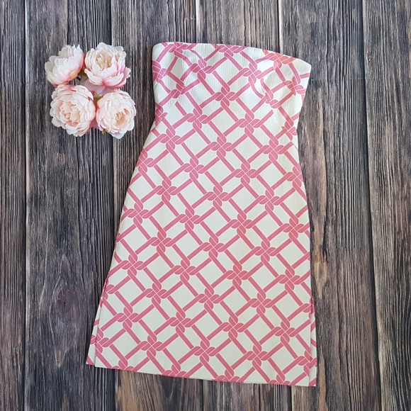 Milly of New York Dresses & Skirts - Milly of New York, Strapless Cotton Dress, Pink, 6